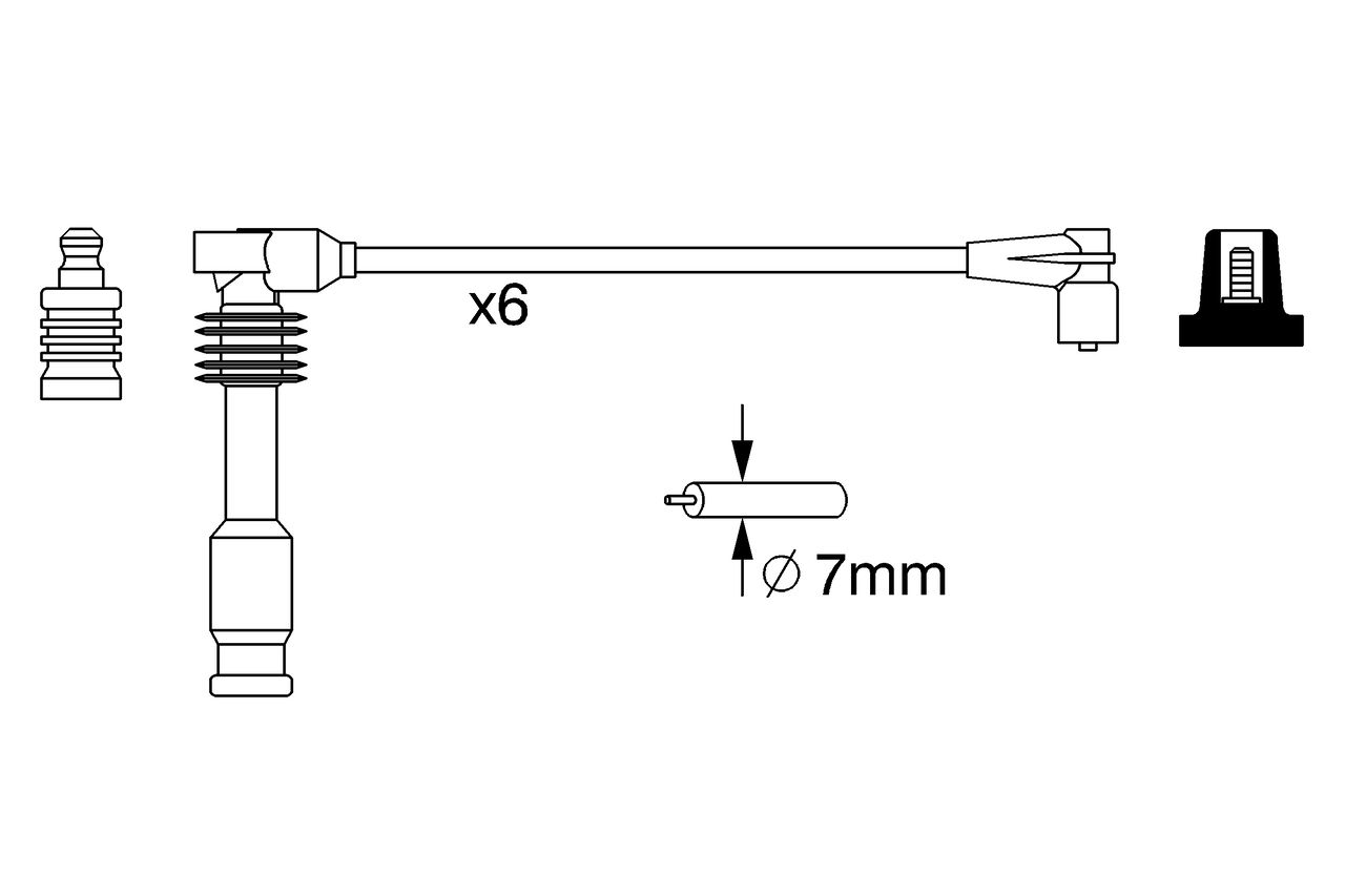 Bosch 0986357050 Zündleitungssatz