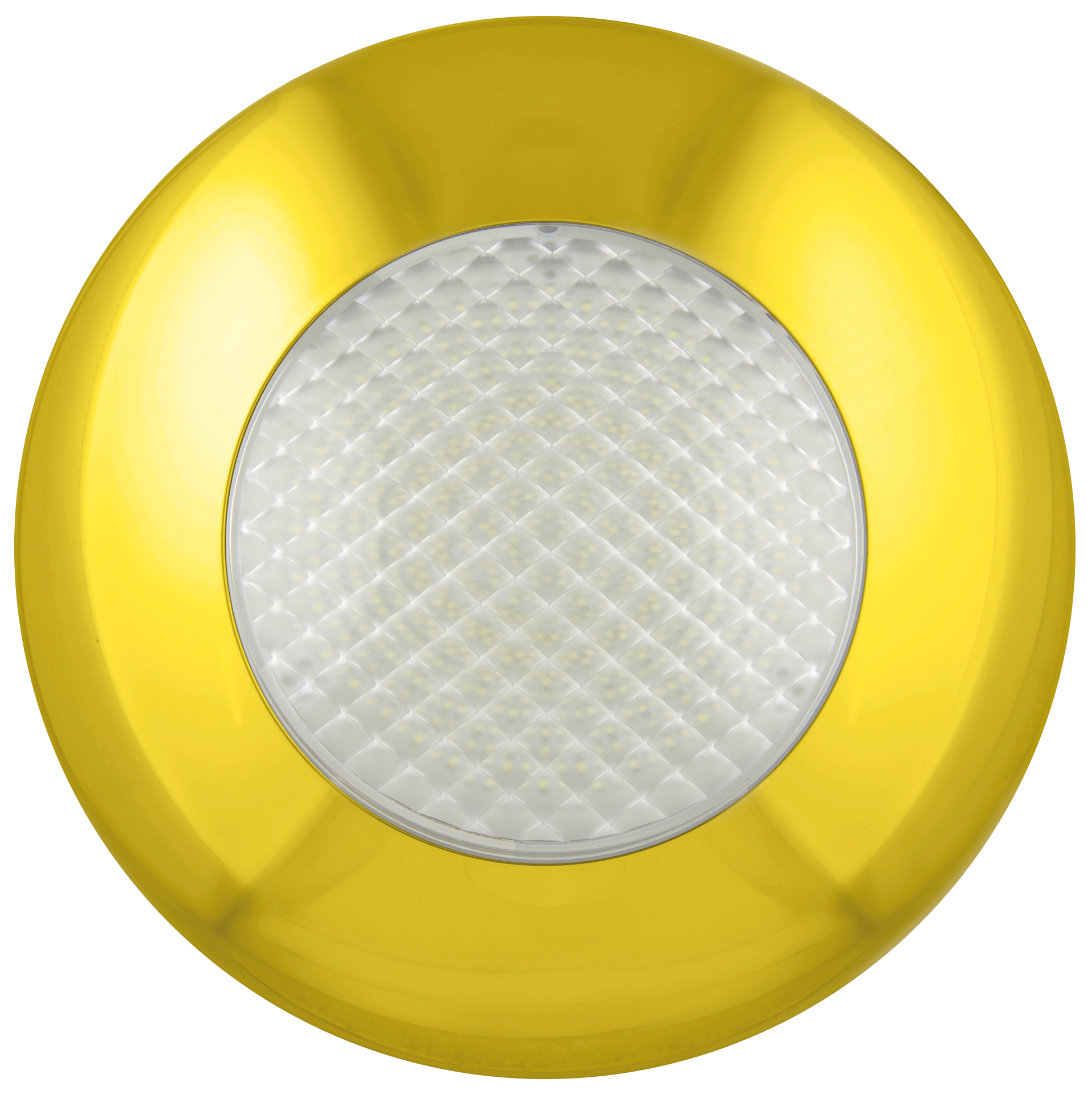 LED Innenraumleuchte, Serie 143, 120 LED, Rahmen goldfarbig, 24 Volt