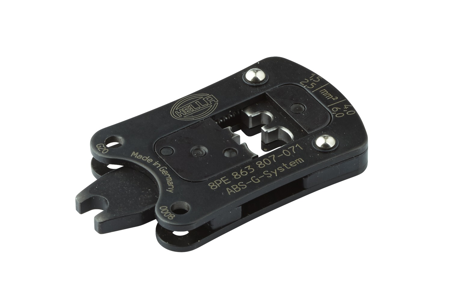 10104654a_AM0 HELLA 8PE 863 807-071 Crimpzangeneinsatz - Metall - schwarz - Tool head ABS-G