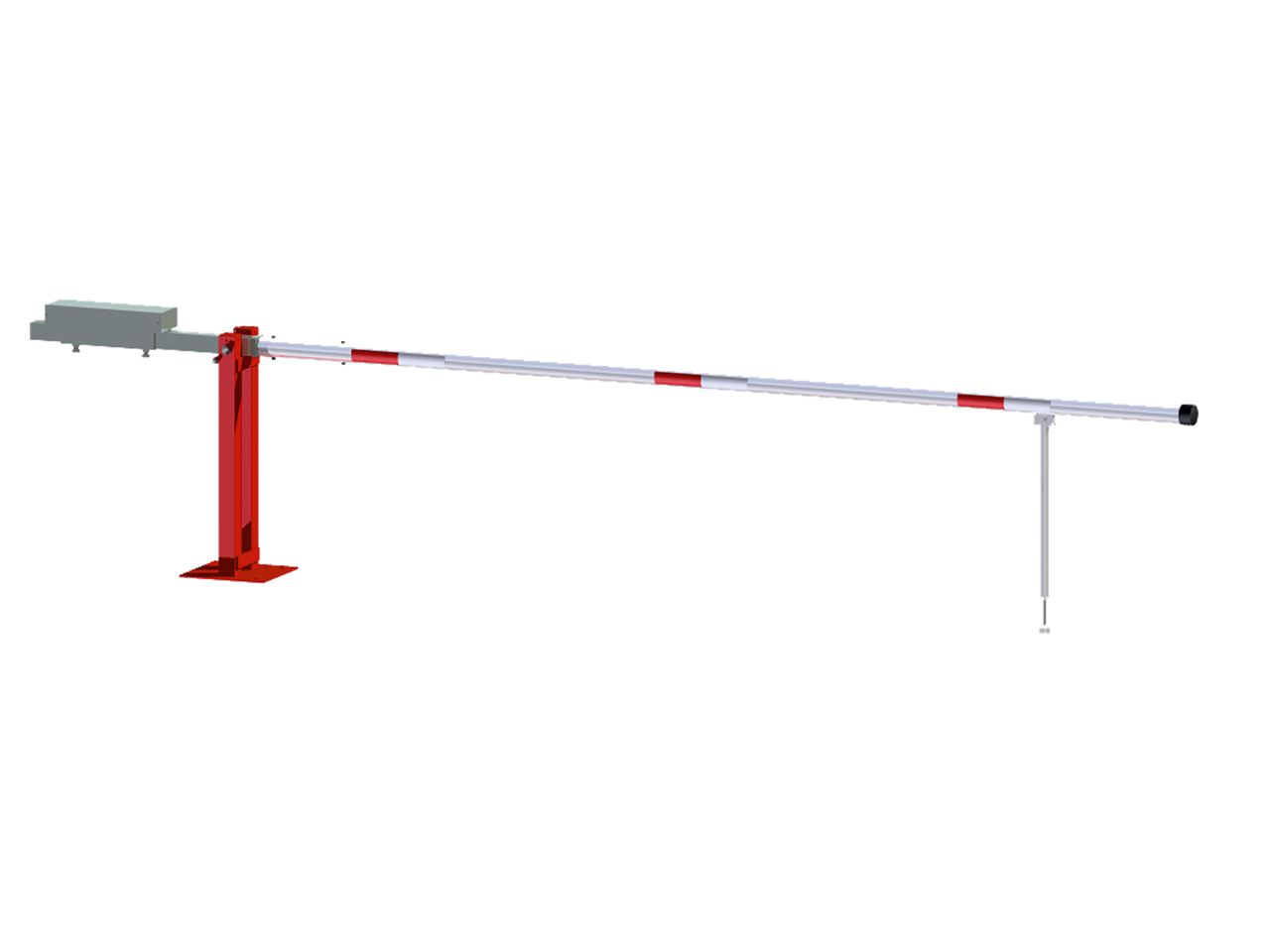 af37303a-87f3-46d5-bd62-6a7a0744e17b Schake 411_31FPB Wegeschranke mit Gegengewicht und Pendelstütze lichte Weite: 3000 mm mit Dreikantverschluss