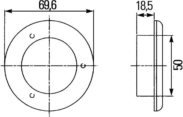 N256 HELLA 2JA 959 599-102 Innenraumleuchte - LED - 24V - rund - LED - Einbau