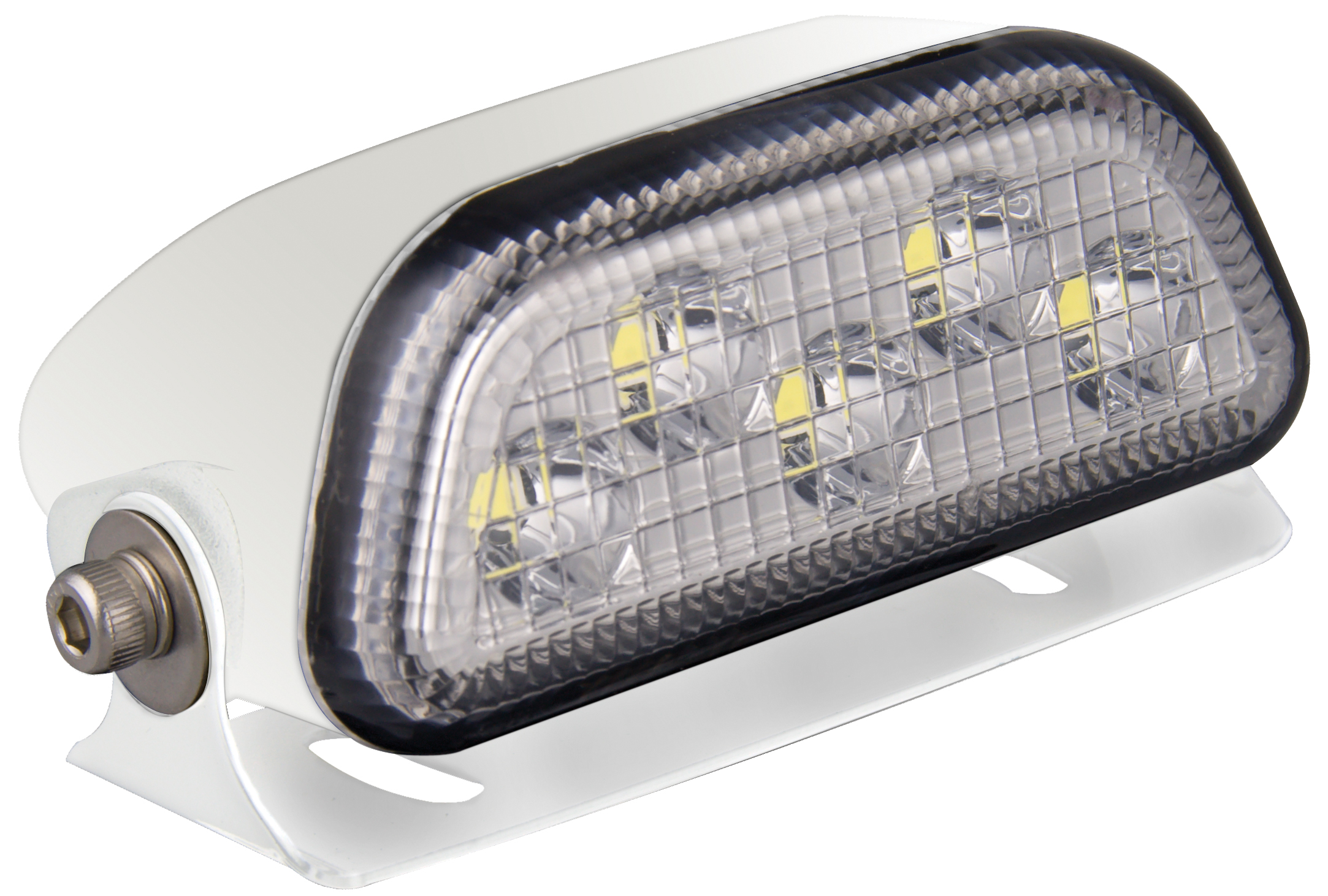 7150WMUj4e26zpBA2Bw LED Arbeitsscheinwerfer, Umfeldleuchte, Gehäuse weiß, 12/24 MultiVolt