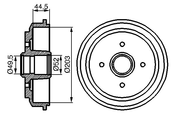 Bosch 0986477149 Bremstrommel