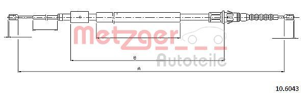 Metzger 10.6043 Seilzug, Feststellbremse