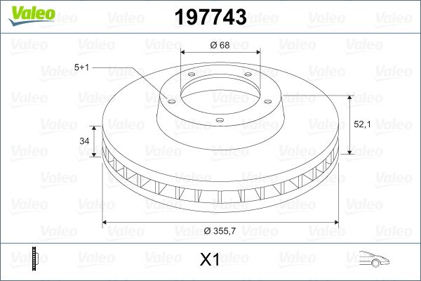 Valeo 197743 Bremsscheibe