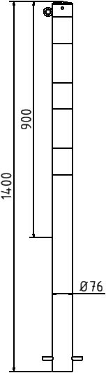 Schake - Stilpoller Stahlrohr 102 / 76 mm | MR