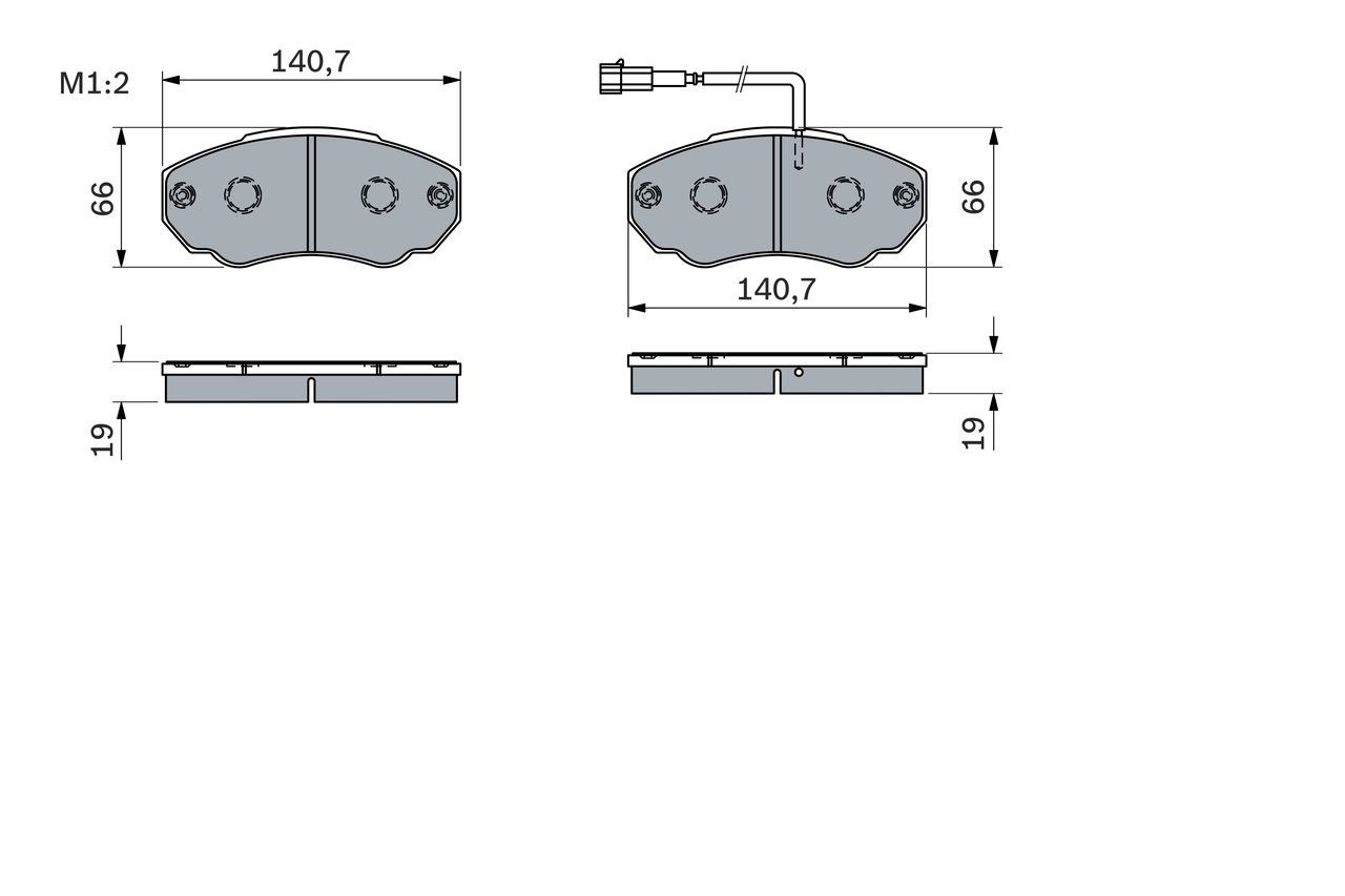 Bosch 0986494048 Bremsbelagsatz, Scheibenbremse