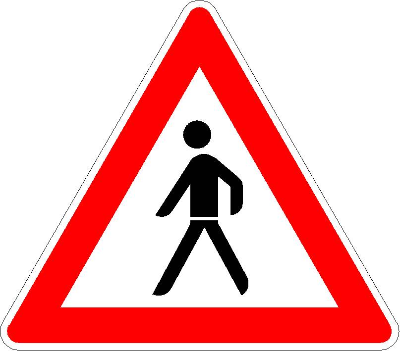 Fußgänger, Aufstellung rechts VZ 133-10
