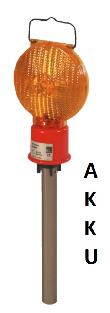 Leitkegel LED Blitzstab, Akku, einseitig