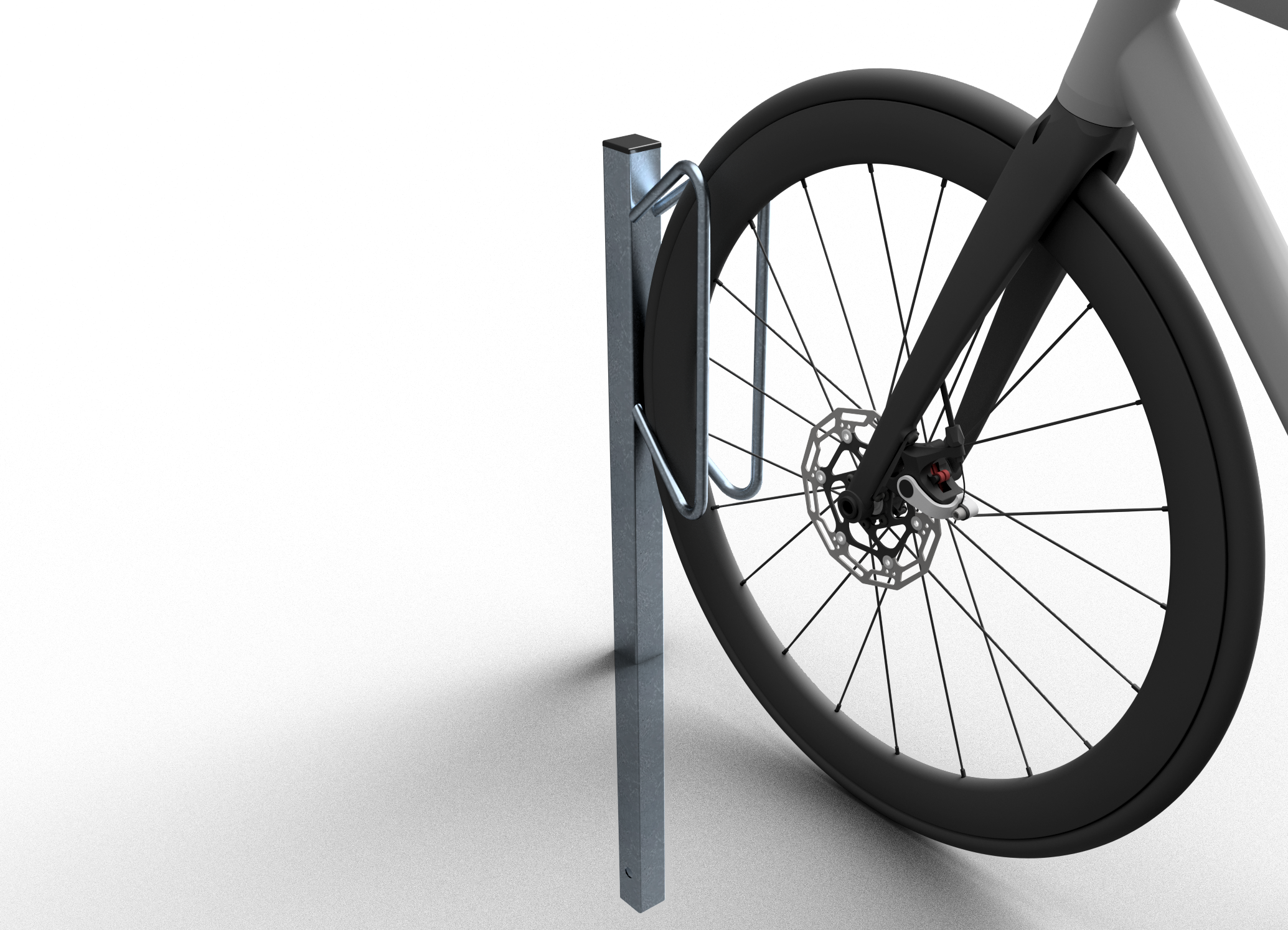 Schake 421_51 Fahrradständer  Einzelparker Einzelparker zum Einbetonieren einseitige Einstellung