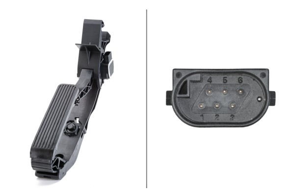 HELLA 6PV 010 946-511 Sensor, Fahrpedalstellung - für Linkslenker - nicht für Schaltgetriebe 4 Gang