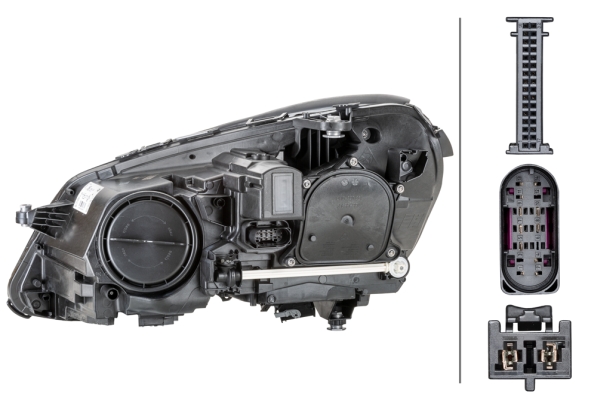 K2296 HELLA 1EX 011 066-621 Halogen/LED-Hauptscheinwerfer - rechts - für u.a. MB E-Class (W212)