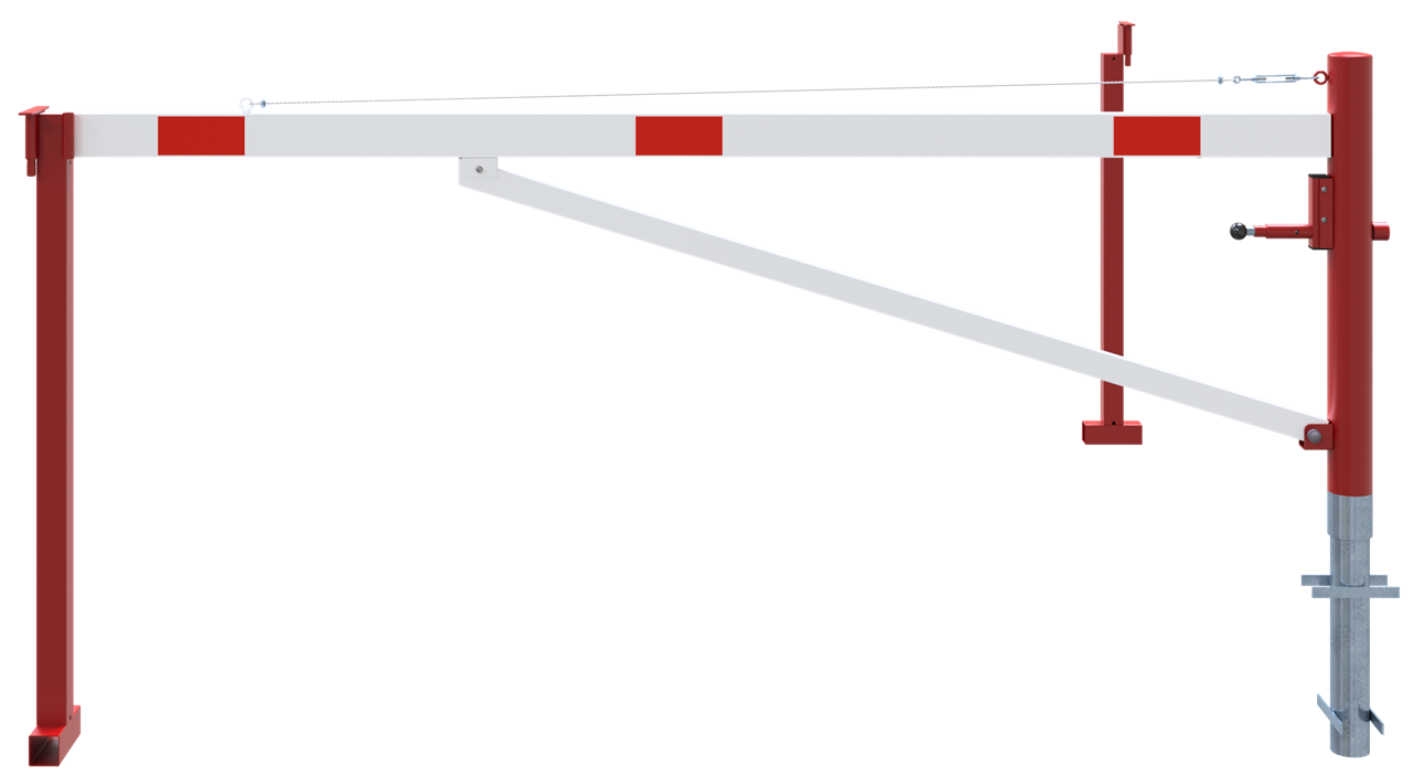 Schake | Drehschranke mit Auflagepfosten und Seilzugverstärkung | Sch-4213_30VB