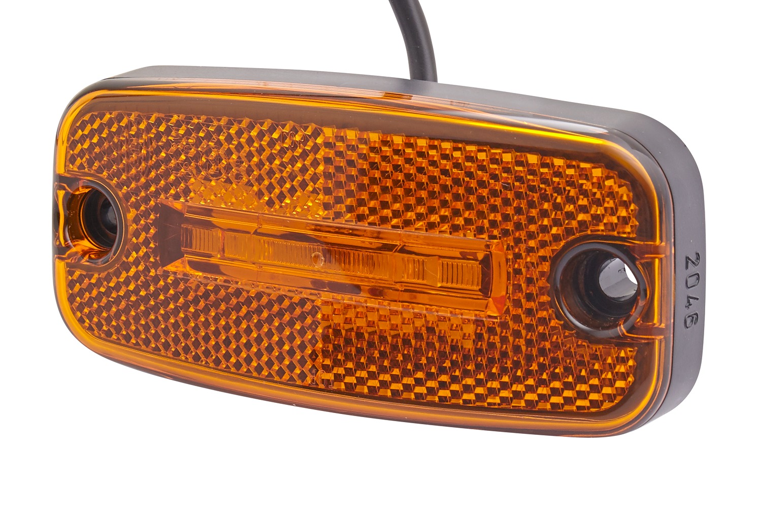 HELLA 2PS 345 600-011 Seitenmarkierungsleuchte - LED - 24V - Anbau - Lichtscheibenfarbe: gelb - LED-