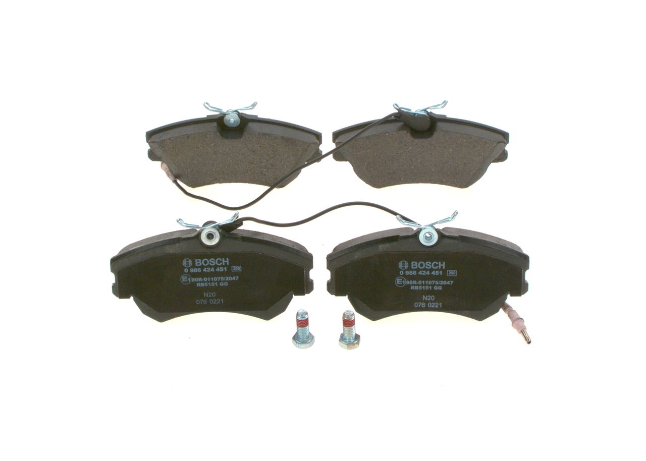 Bosch 0986424451 Bremsbelagsatz, Scheibenbremse