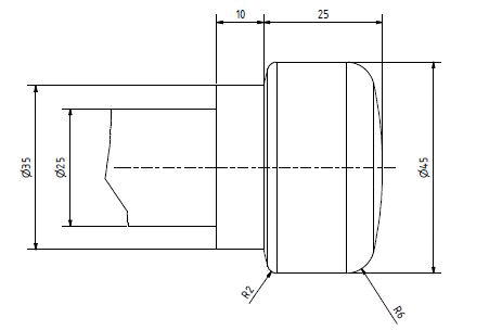 Schake 322509 Erdnagel Typ 2 ( mit unterem Kranz ) Ø25 mm Länge: 900 mm length: 900 mm