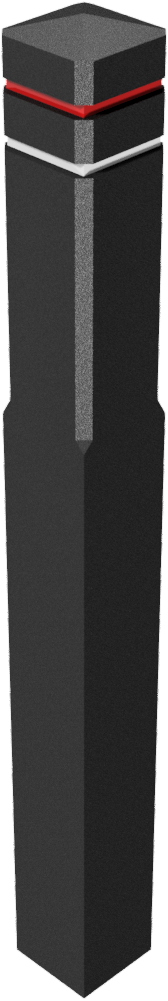 Schake 4014141 Recyclingpfosten Vierkantpfosten 140 x 140 mm Poller mit 2 Fräsungen 15 mm breit

und 2 Reflektorbändern

oben rot, unten weiß