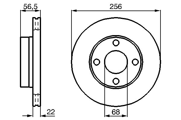 Bosch 0986478550 Bremsscheibe