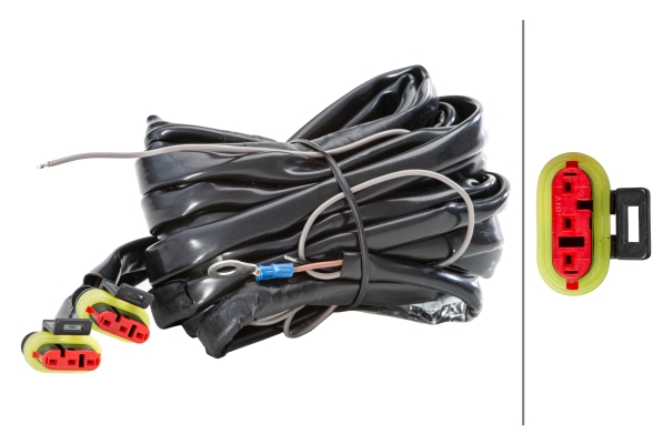 HELLA 8KA 010 807-001 Spirale Elettrica 12V/24V - Connettore A 2 Poli Con Spine/Cappucci Per Veicoli Speciali E Militari