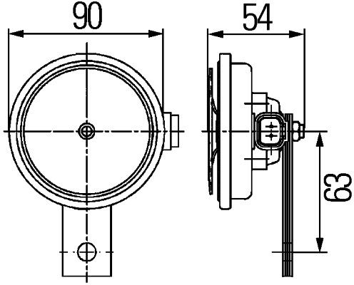 HELLA 3AL 922 200-761 Horn