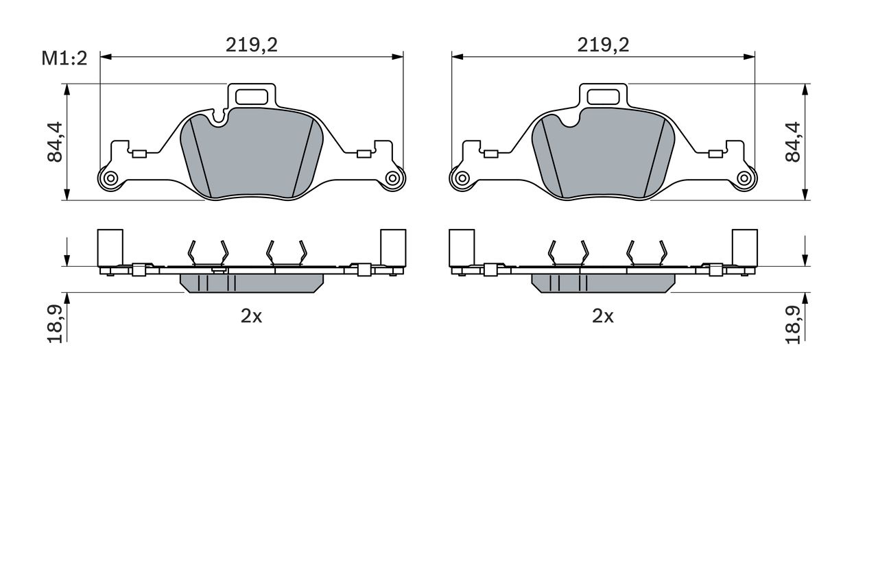 Bosch 0986424849 Bremsbelagsatz, Scheibenbremse
