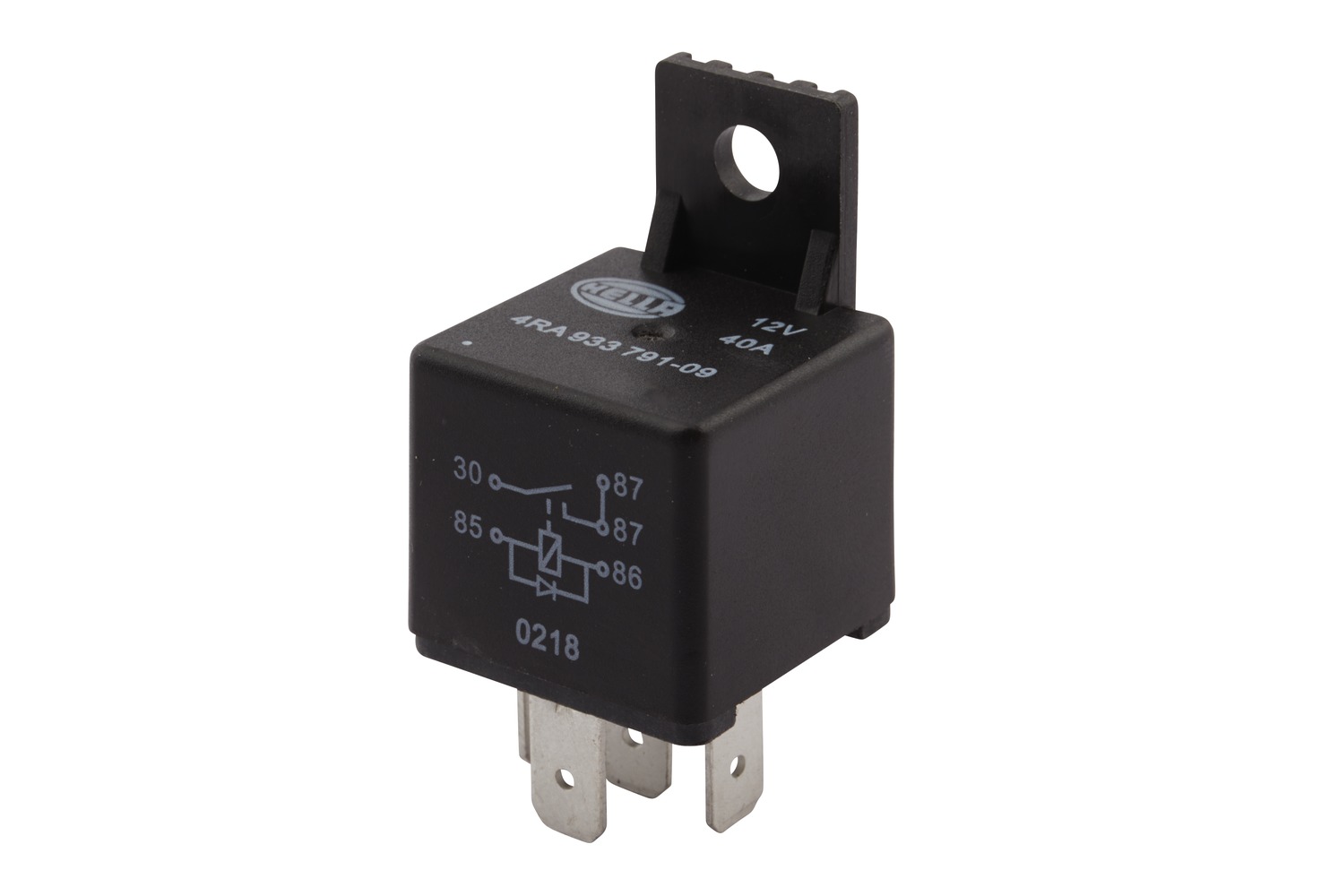 HELLA 4RA 933 791-091 Relais, Arbeitsstrom - 12V - 5-polig - Schließer - mit Halter/mit Löschdiode