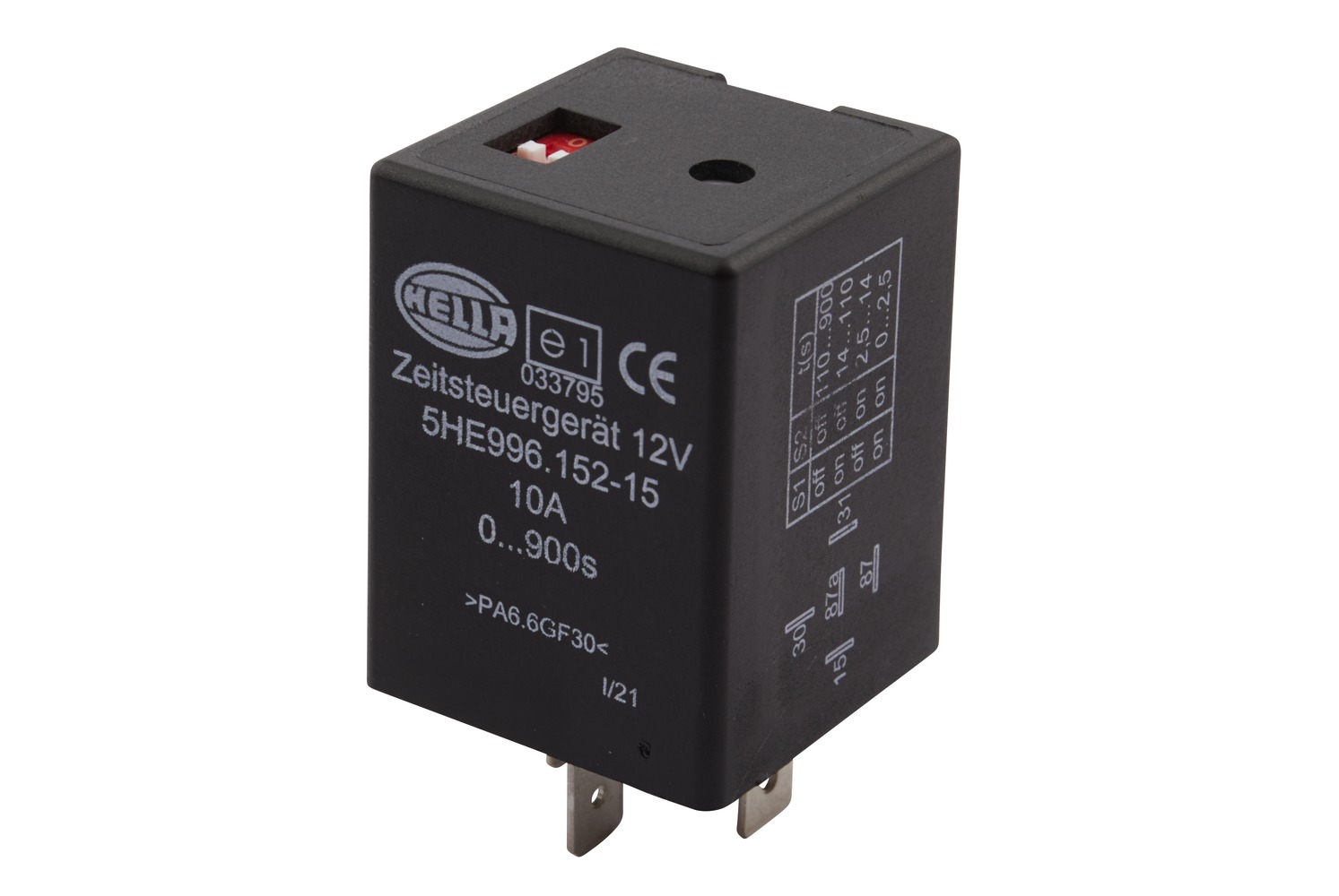 HELLA 5HE 996 152-151 Zeitrelais - 12V - Anschlussanzahl: 5 - Wechsler