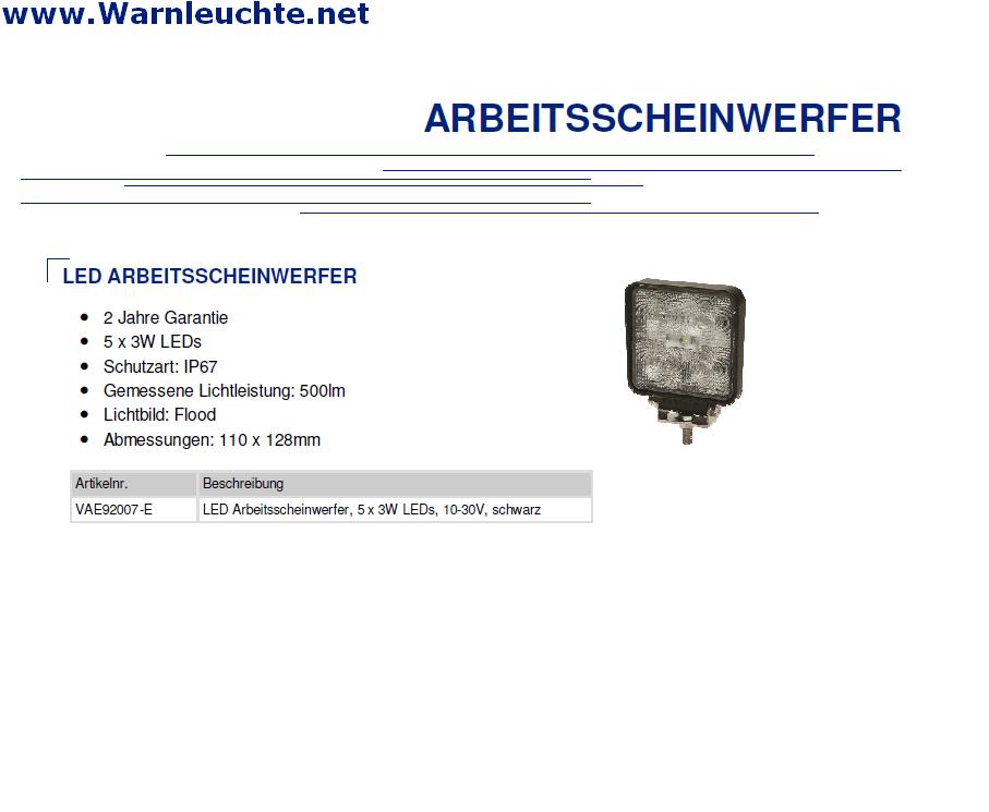 LED Arbeitsscheinwerfer