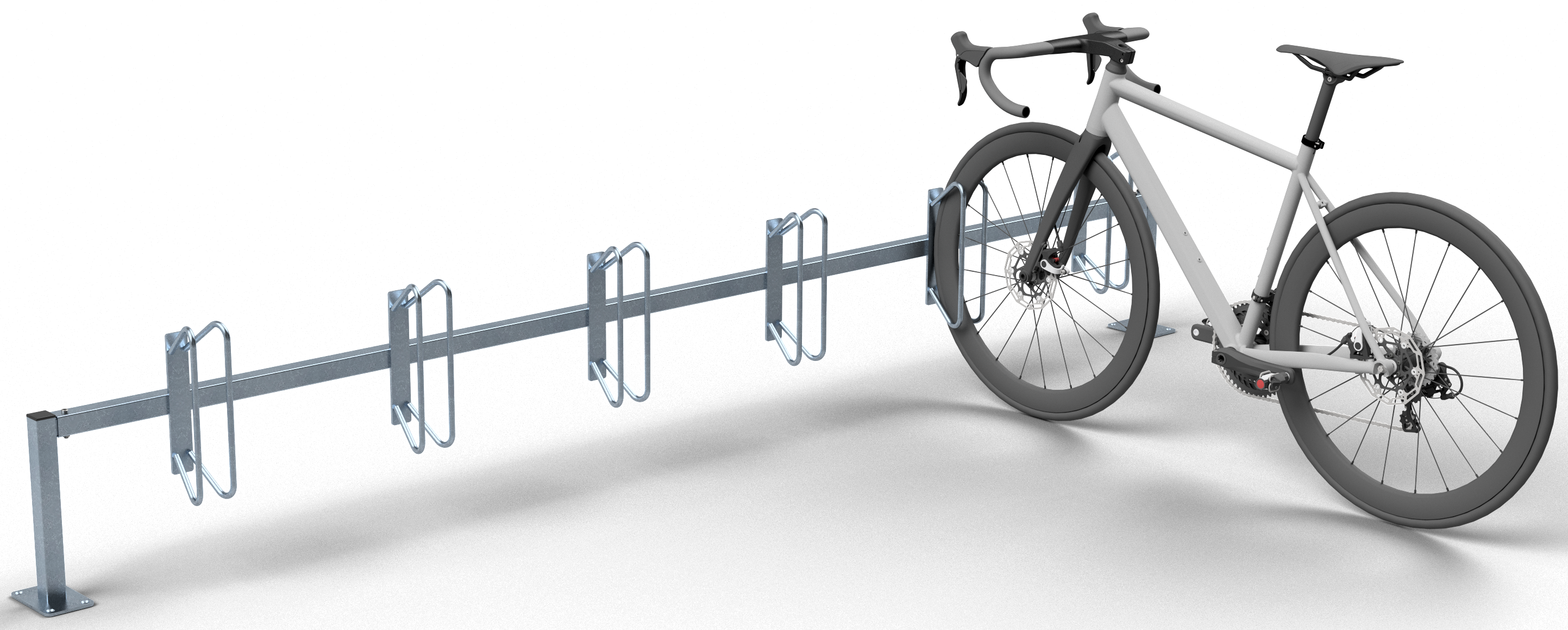 Schake 421_04 Fahrradständer  Reihenparker Freistehende Aufstellung

zum Aufdübeln Fahrrad Einstellung:

gerade, 90°
