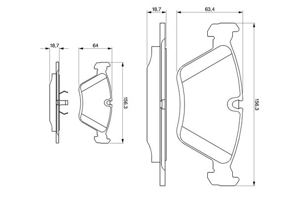 Bosch 0986424351 Bremsbelagsatz, Scheibenbremse
