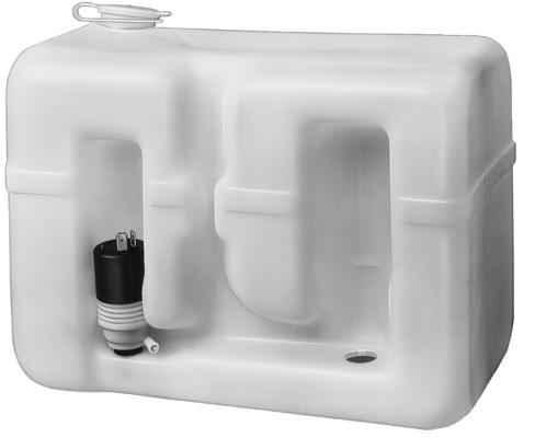 HELLA 8BW 003 966-037 Waschwasserbehälter, Scheibenreinigung - 24V - Inhalt: 8l - Monopumpe - weiß