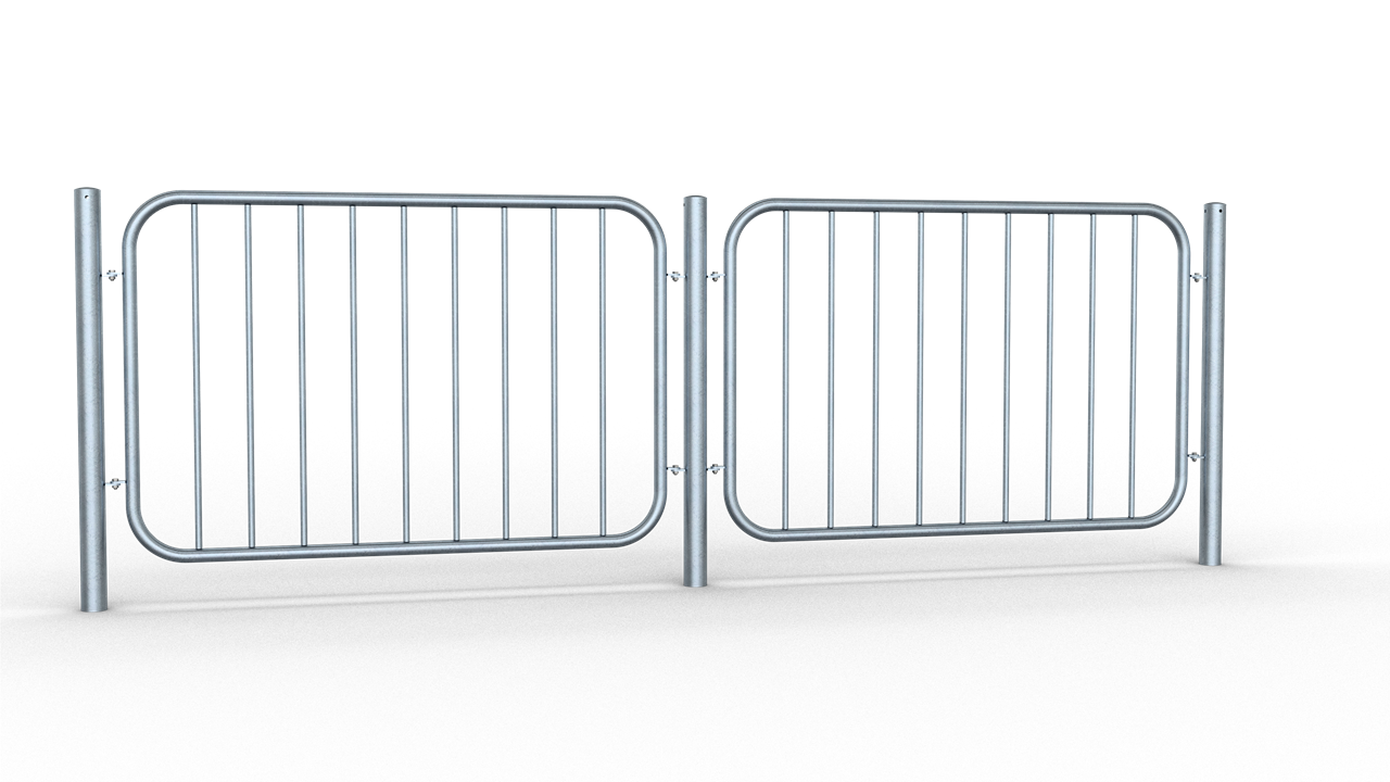 Schake Schutzzaungitter  Zaunfeld-Element  und Standpfosten | Standpfosten Endpfosten mit 2 Verbindu