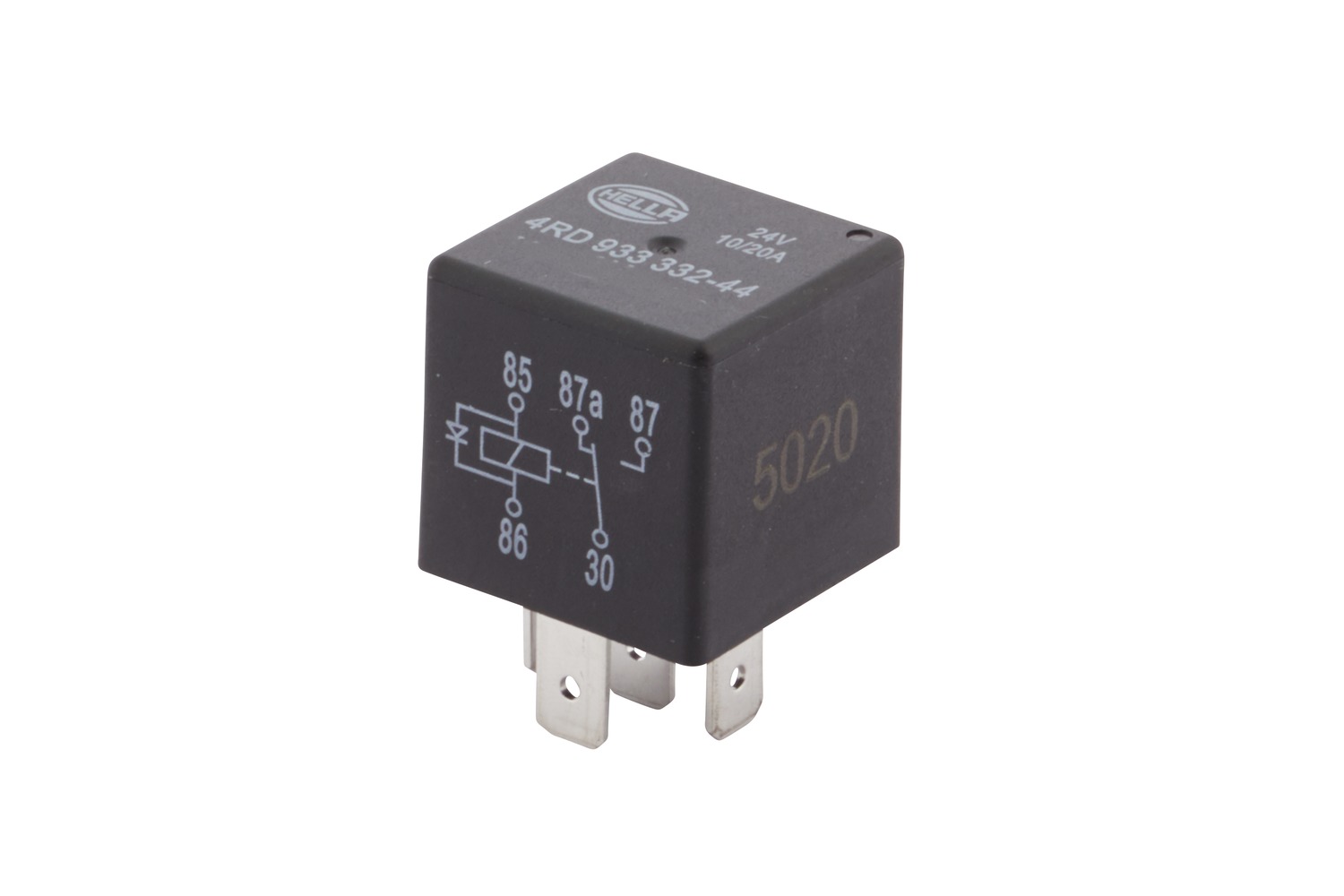 10105254a_AM0 HELLA 4RD 933 332-441 Relais, Arbeitsstrom - 24V - 5-polig - Wechsler - mit Löschdiode - Menge: 1