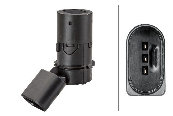 6PX_358_141-251 HELLA 6PX 358 141-251 Sensor, Einparkhilfe - gewinkelt - 3-polig - gesteckt - lackierbar