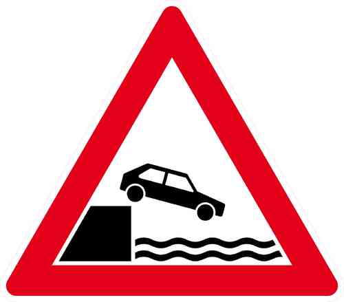 Verkehrszeichen Ufer