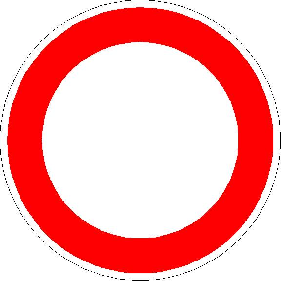 Verkehrszeichen Verbot für Fahrzeuge aller Art
