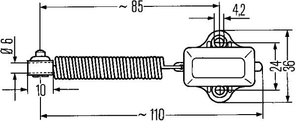 HELLA 6DD 001 551-011 Bremslichtschalter