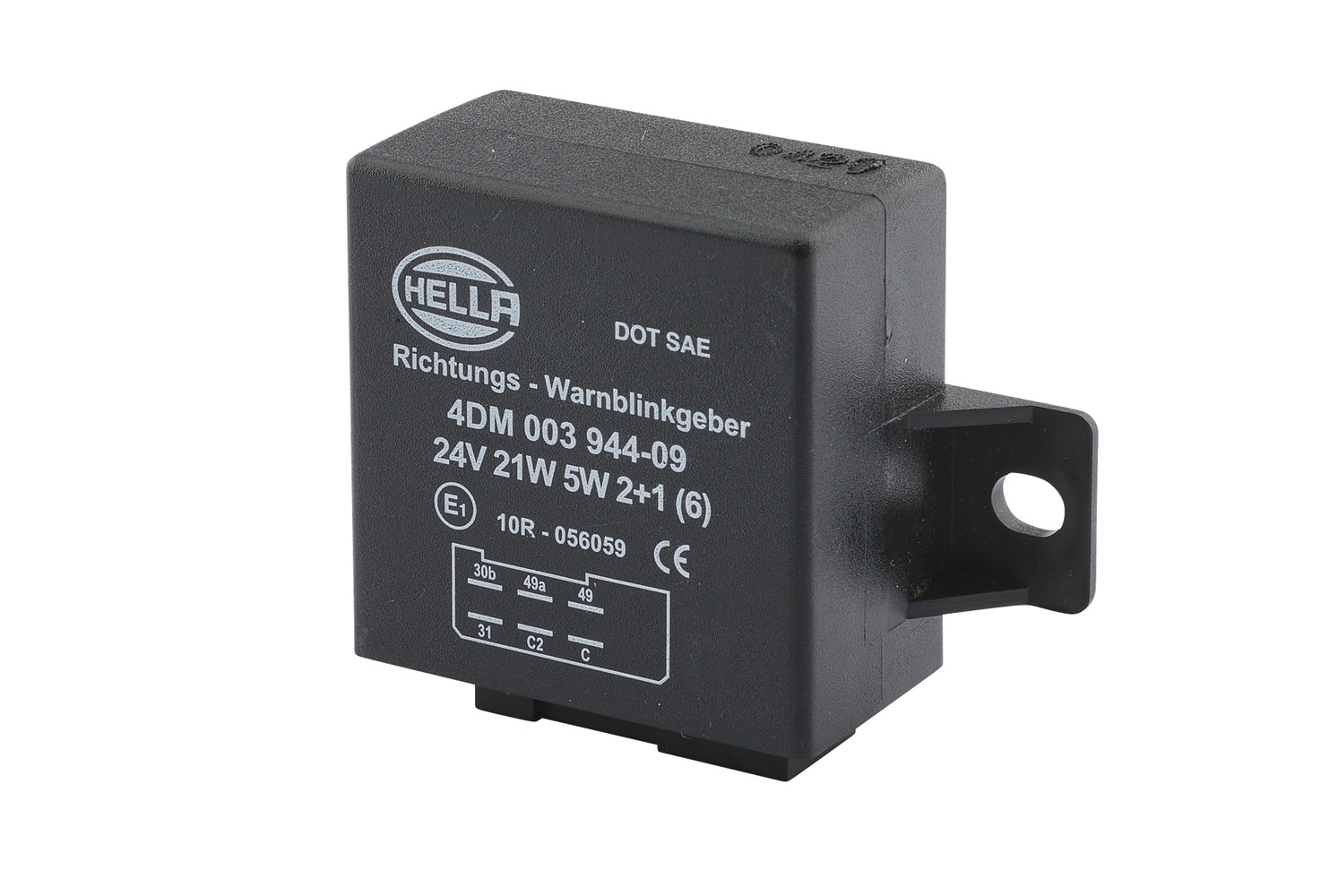 HELLA 4DM 003 944-091 Blinkgeber - 24V - 6-polig - geschraubt - elektrisch - mit Halter
