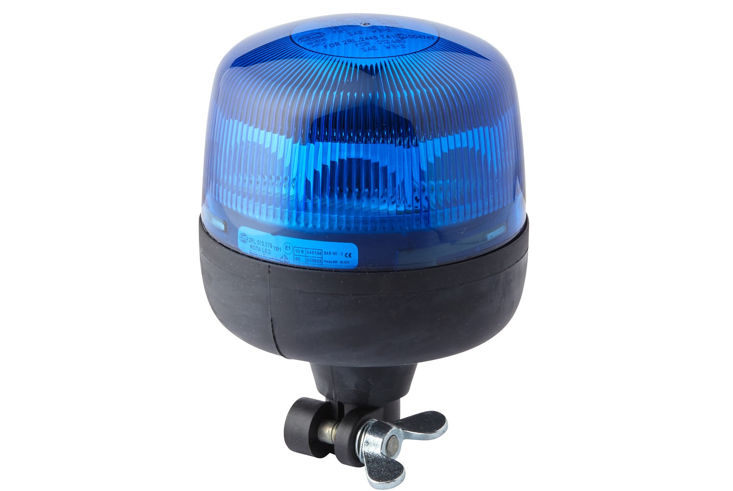 10102654a_AM0 HELLA 2RL 010 979-111 LED-Rundumkennleuchte - RotaLED - 12/24V - Rohrstutzen, flexibel - blau