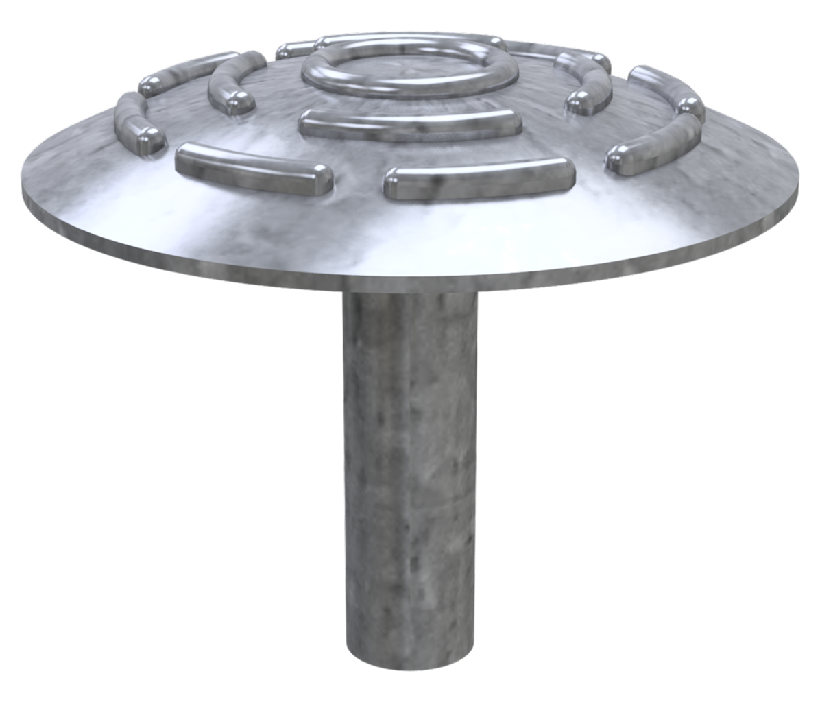 Schake Alumarkierungsnagel  Ø 100 mm 39129 mit Schaft zum Einsetzen

ohne Reflexlinsen