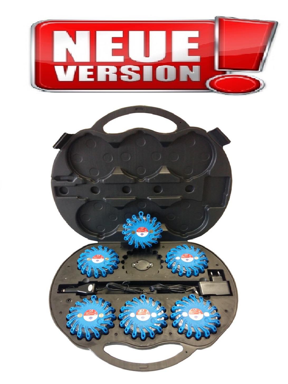 LED Warnblitzleuchten-Set (blau)