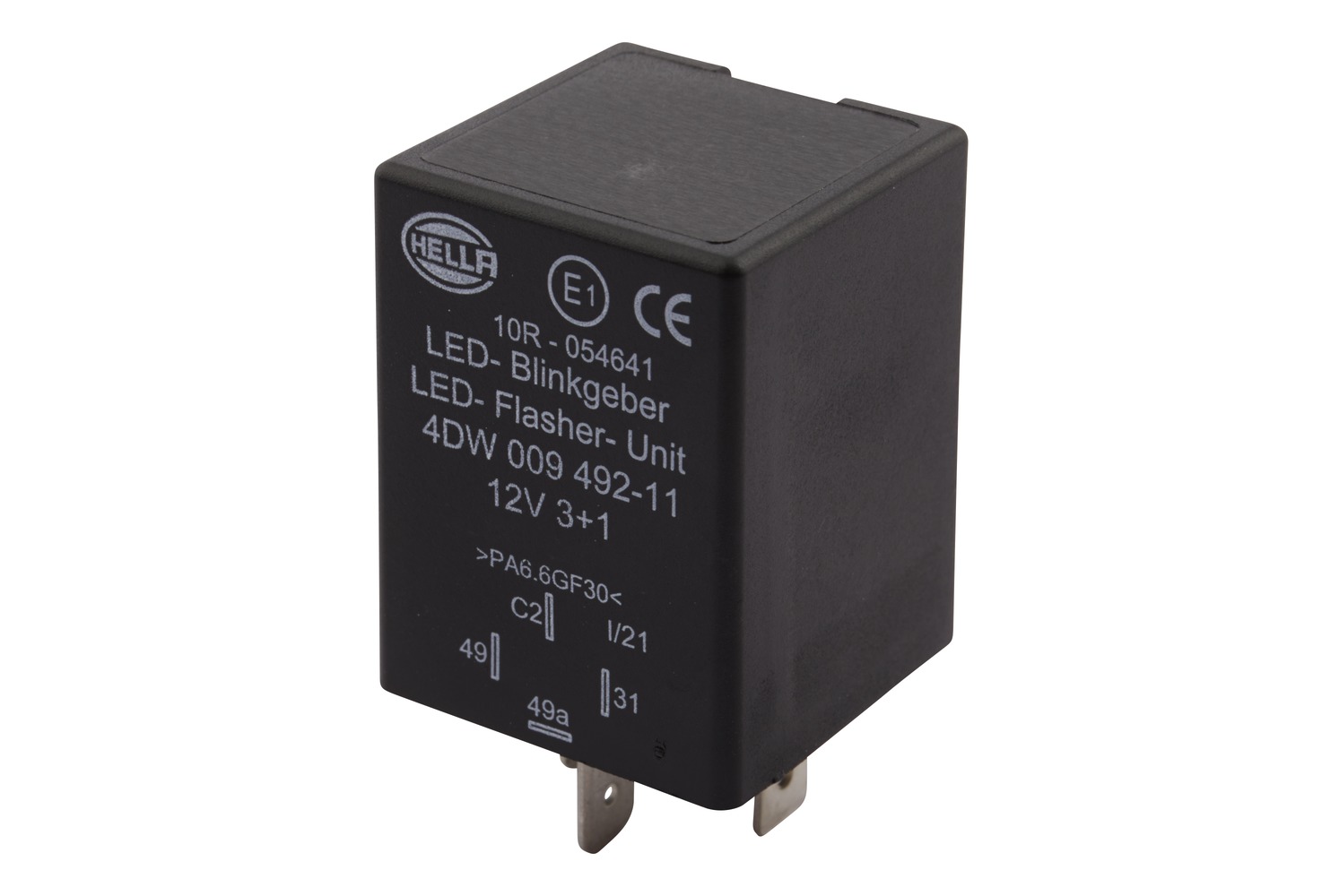 HELLA 4DW 009 492-111 Blinkgeber - 12V - 4-polig - gesteckt - LED - mit Halter