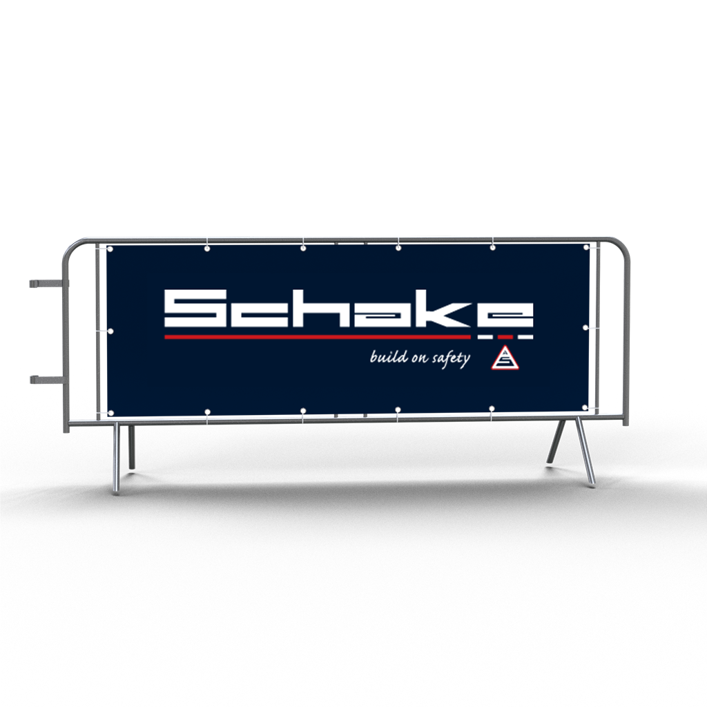 Schake 419_00-CL Absperrgitter mit Werbebanner