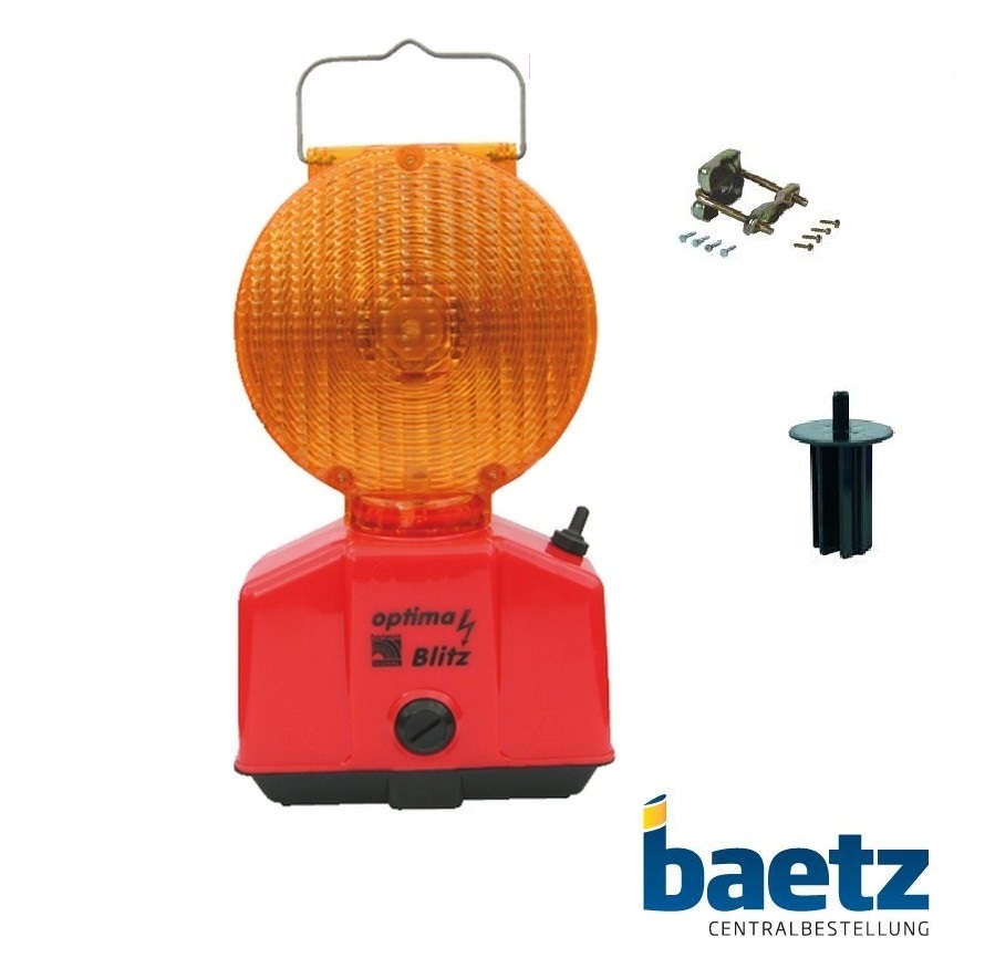 Baustellenleuchte mit Secura-Halter 52mm, Optima Blitz