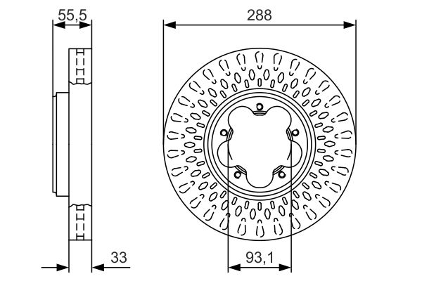 Bosch 0986479A49 Bremsscheibe