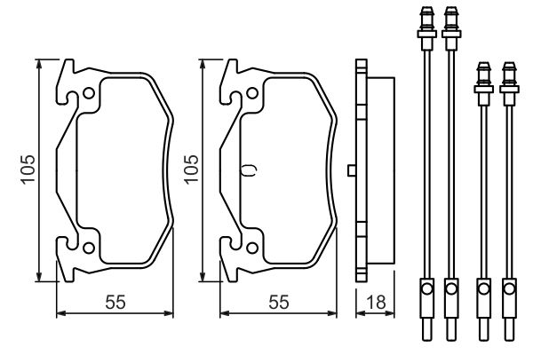 Bosch 0986466350 Bremsbelagsatz, Scheibenbremse