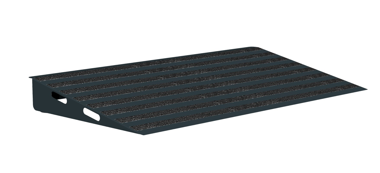 Schake VRAMPS_S tragbare Rampe V-Ramp verzinkt + schwarz-matt pulverbeschichtet kleine Ausführung: 1,6 m x 0,8 m x 0,15 m
