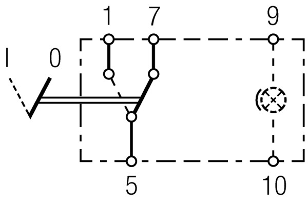 S218 HELLA 6FH 004 570-117 Schalter - Kippbetätigung - Ausstattungsvar.: I-0 - Anschlussanzahl: 5 - Menge