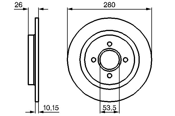 Bosch 0986479049 Bremsscheibe