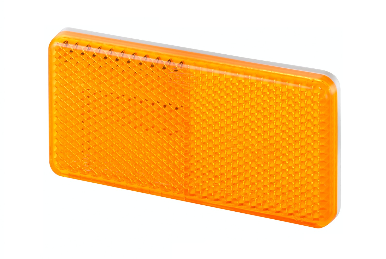 10092930a_AM0 HELLA 8RA 003 326-177 Rückstrahler - Lichtscheibenfarbe: gelb - geklebt